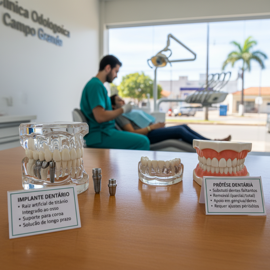 Qual a Diferença Entre Implante e Prótese Dentária Campo Grande